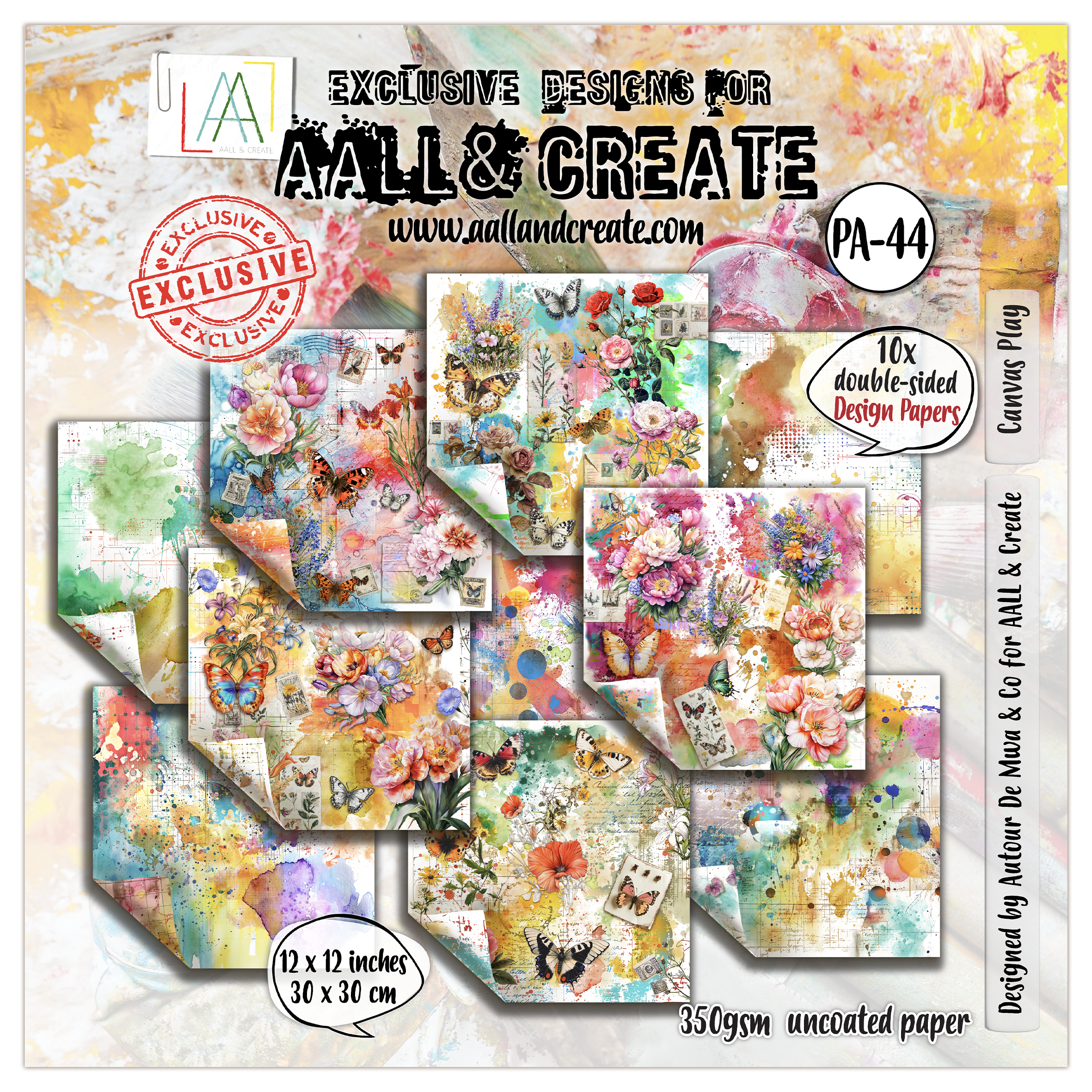 AALL and Create - 12x12 Design Paper - Canvas Play