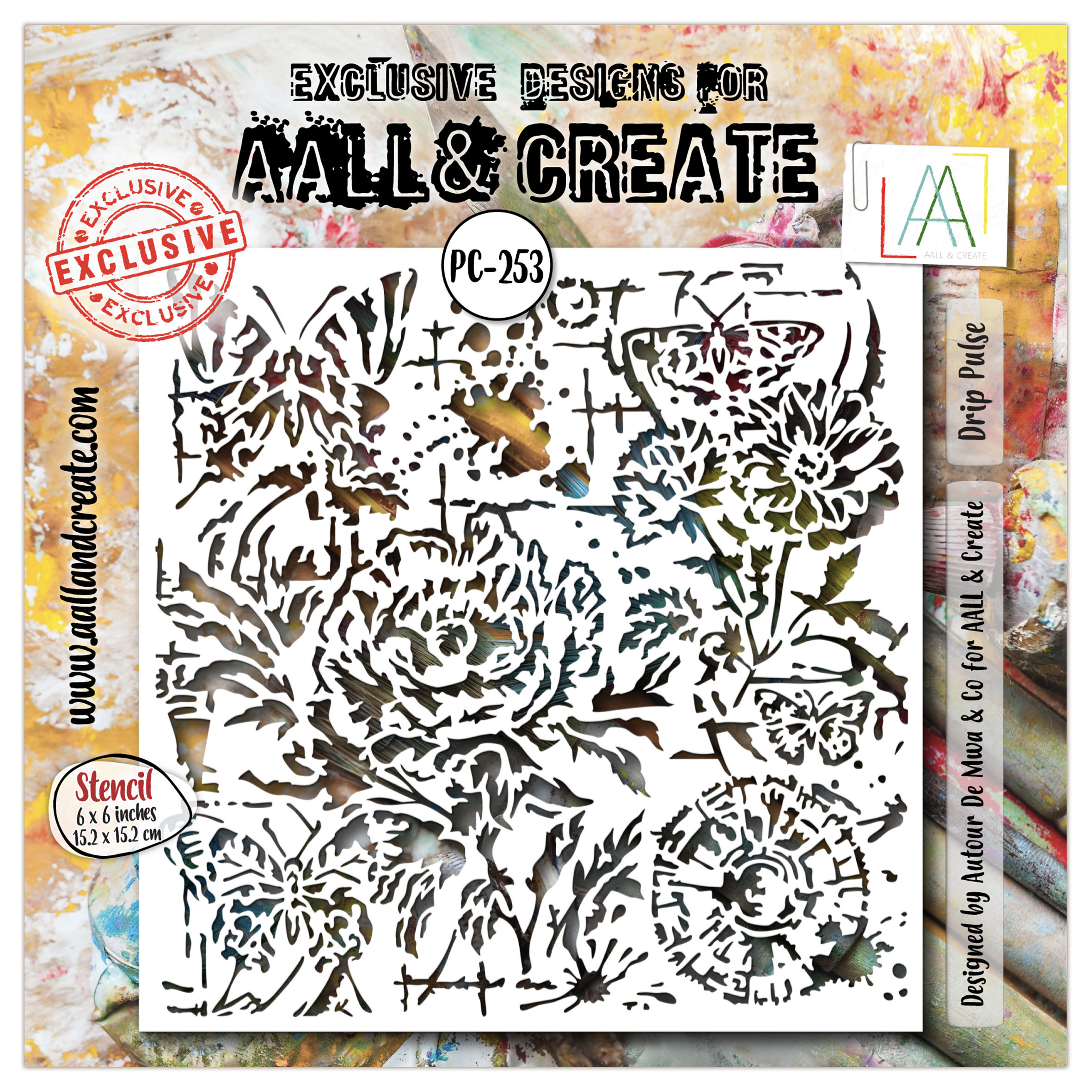 AALL and Create - 6"x6" Stencil - Drip Pulse
