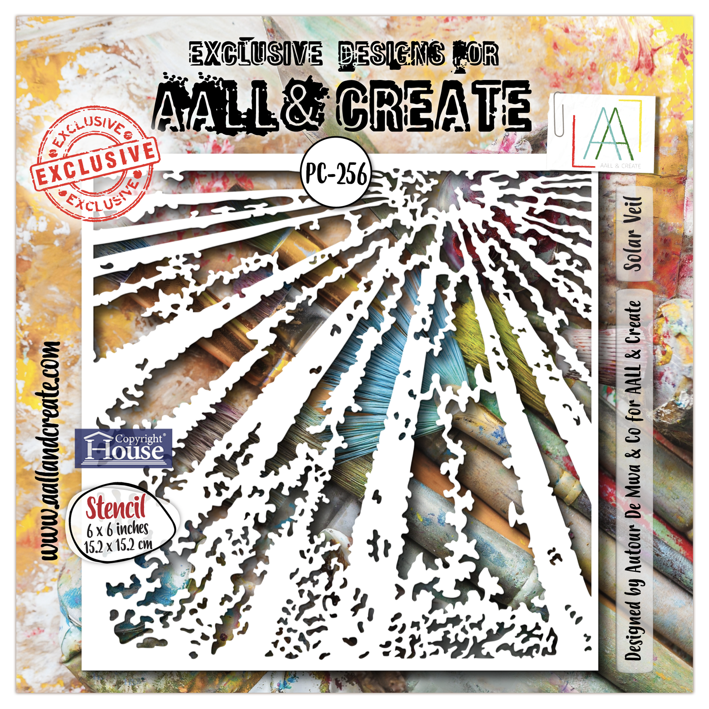 AALL and Create - 6"x6" Stencil - Solar Veil