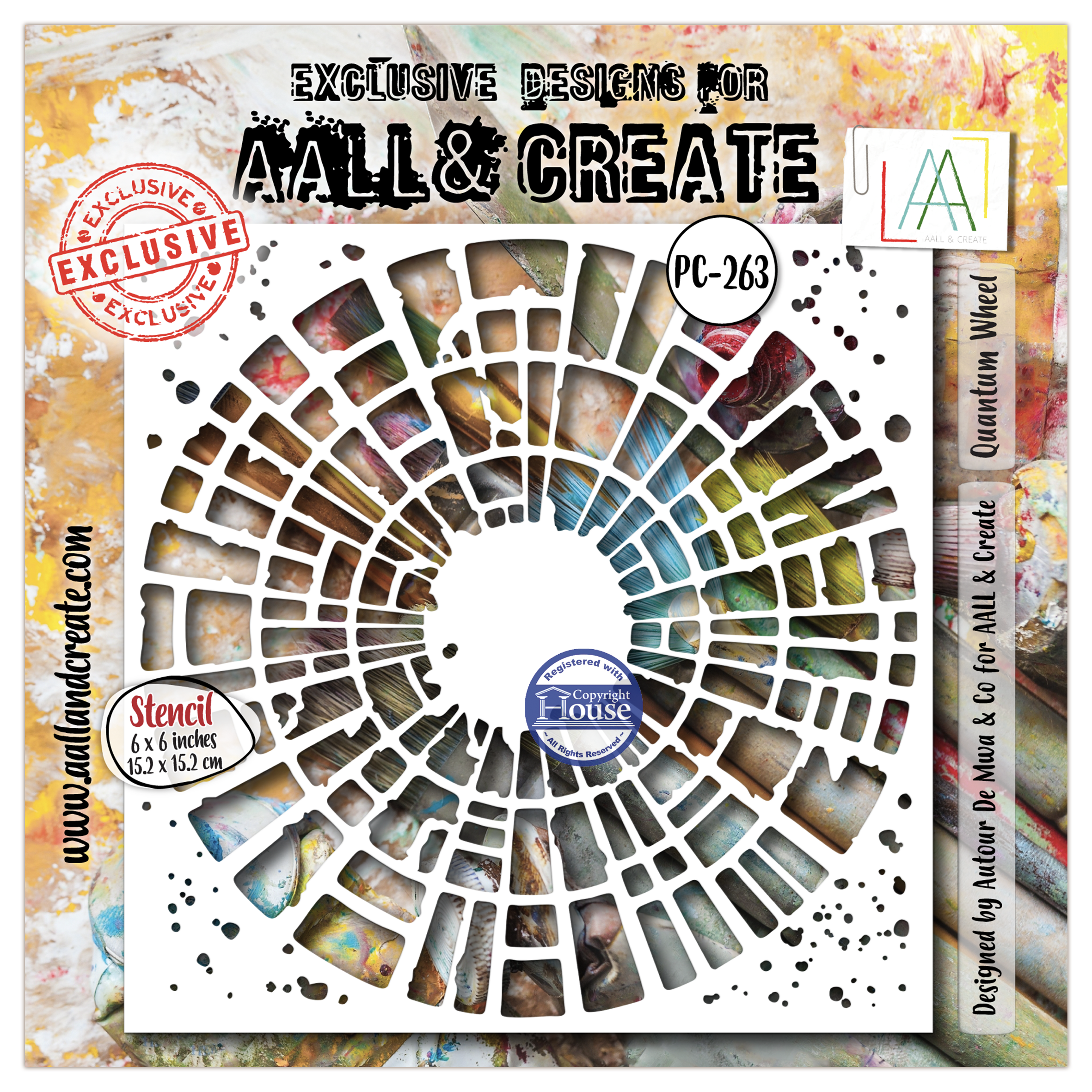 AALL and Create - 6"x6" Stencil - Bubble Field