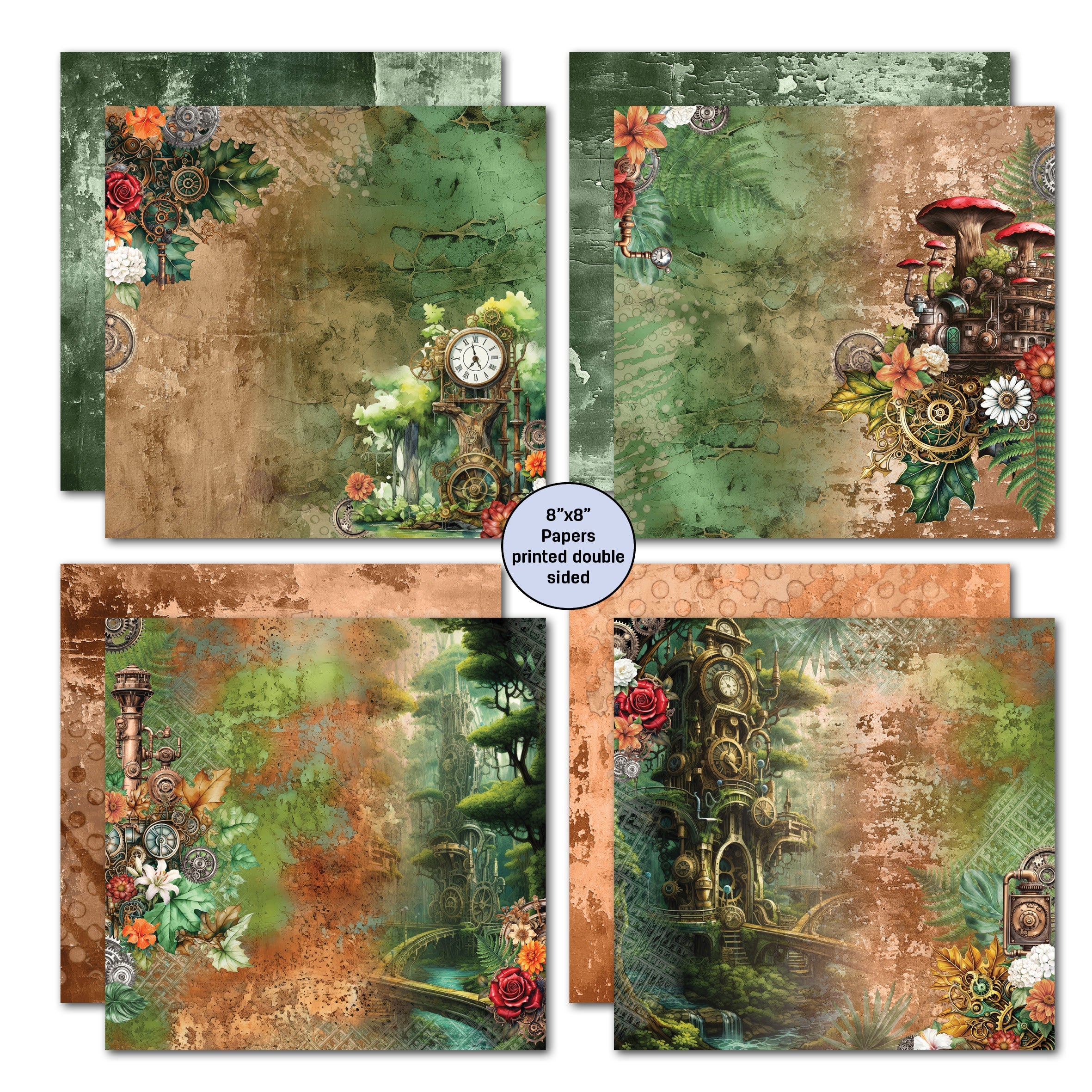 3Quarter Designs Punk'ed Forest 8x8 Paper Pack