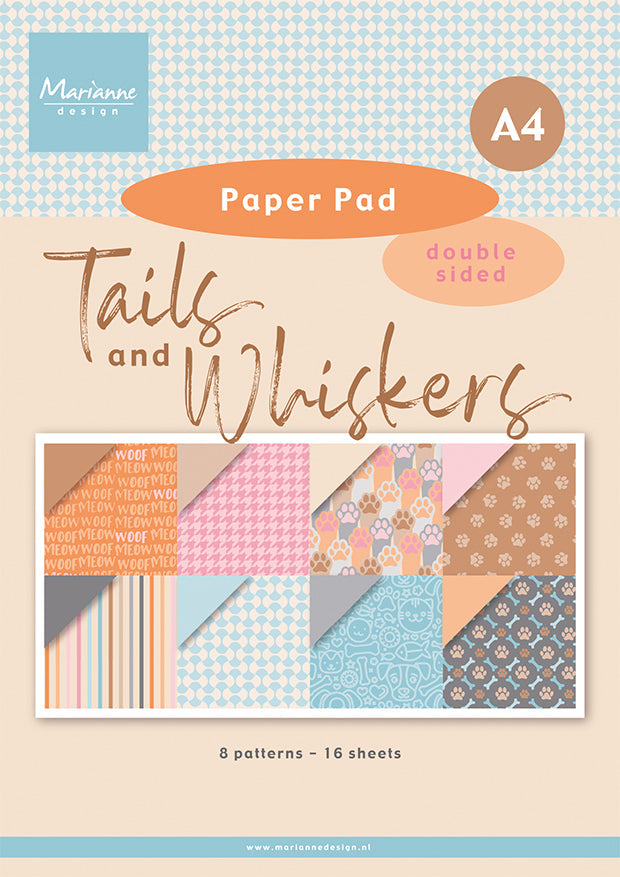Marianne Design A4 Paper Pad - Tails & Whiskers