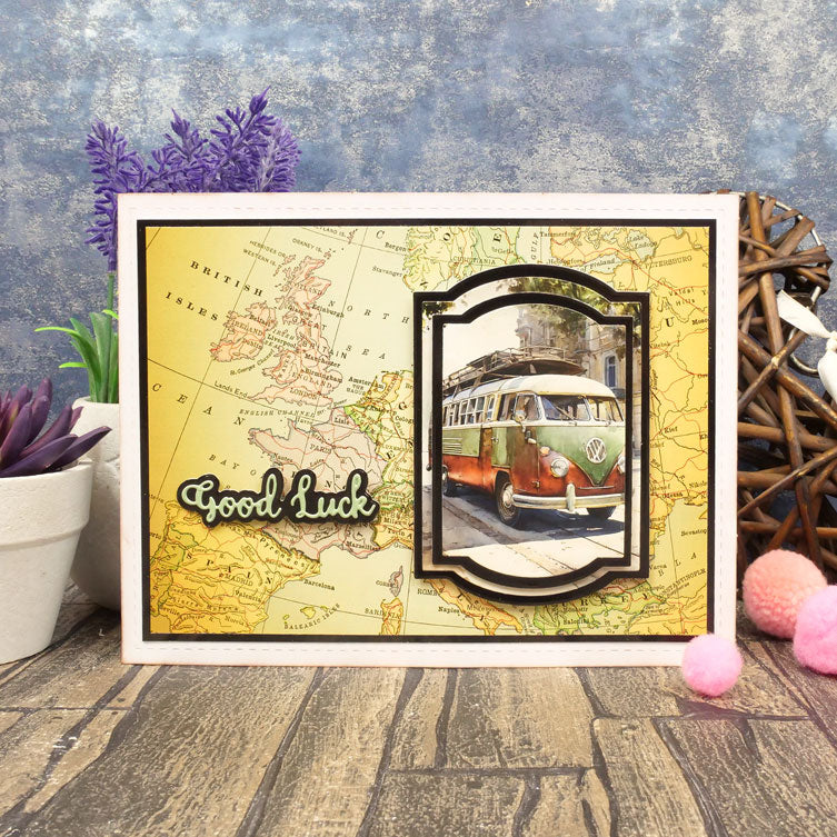 Moonstone Dies - Mini Straight Edged Nesting Dies - Classic Label