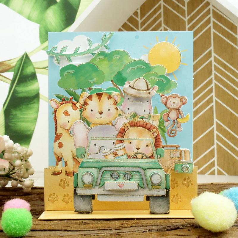 Pop-Up Stepper Cards - Safari Adventure