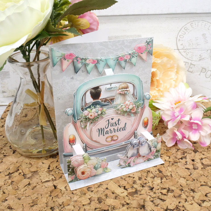 Pop-Up Stepper Card - Just Married