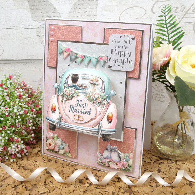 Pop-Up Stepper Card - Just Married
