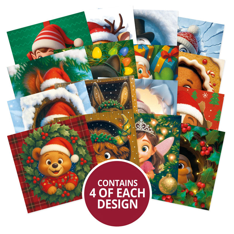 Festive Peeping Pals Square Pocket Pad
