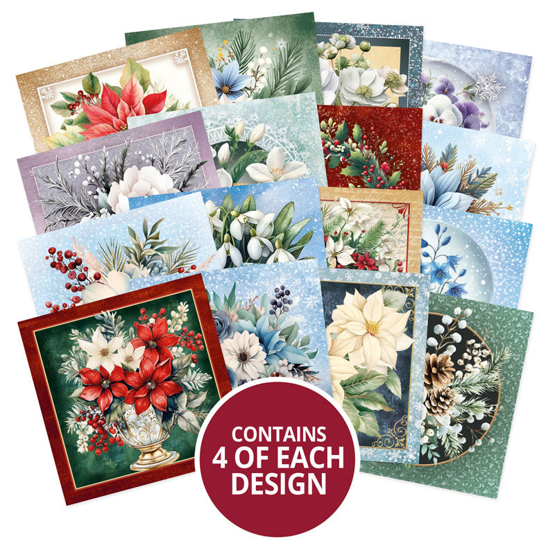 Winter Florals Square Pocket Pad