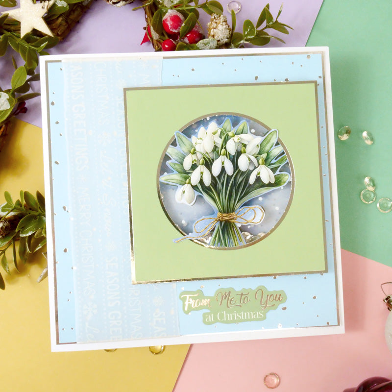 Festive Square Pocket Pad Apertures - Stunning Silver