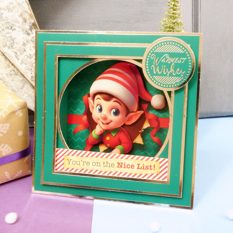 Festive Square Pocket Pad Apertures - Rich Gold