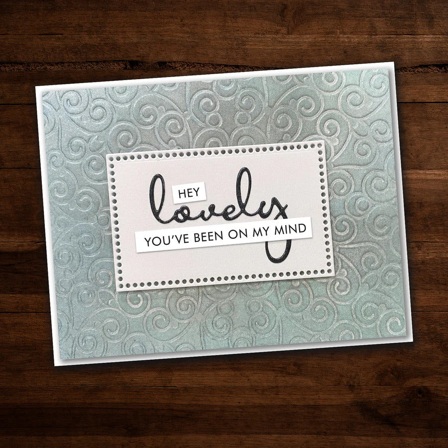 Lovely Fine Script Layered Metal Cutting Die 19682