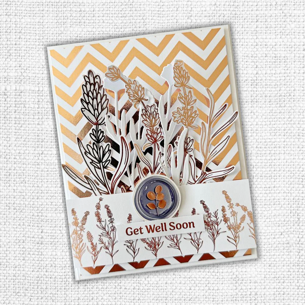 Lavender & Roses - Rose Gold Foil Die Cuts 32268
