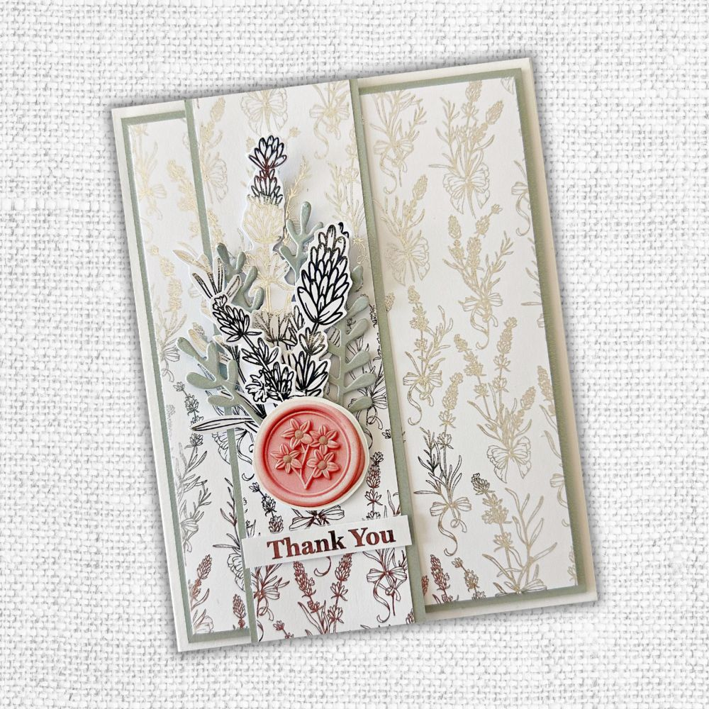 Lavender & Roses - Silver Foil Die Cuts 32274
