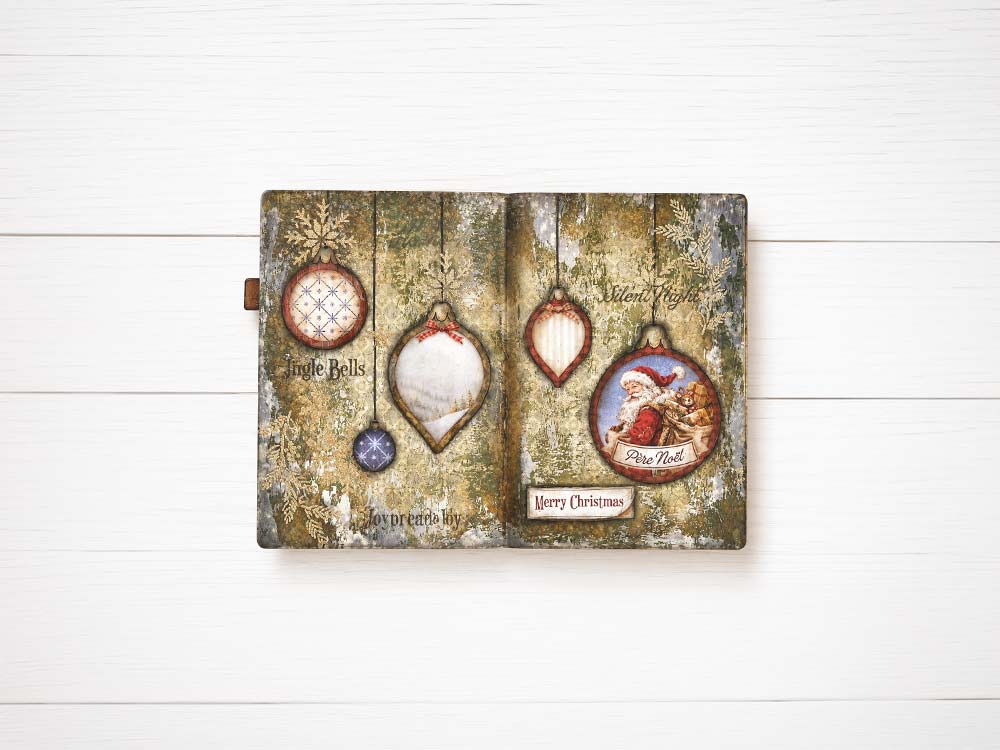 Scrapbooking Printed Pad For Art And Craft 10 Sheets cm 30.5x30.5 (12"x12") Backgrounds - Silent Night