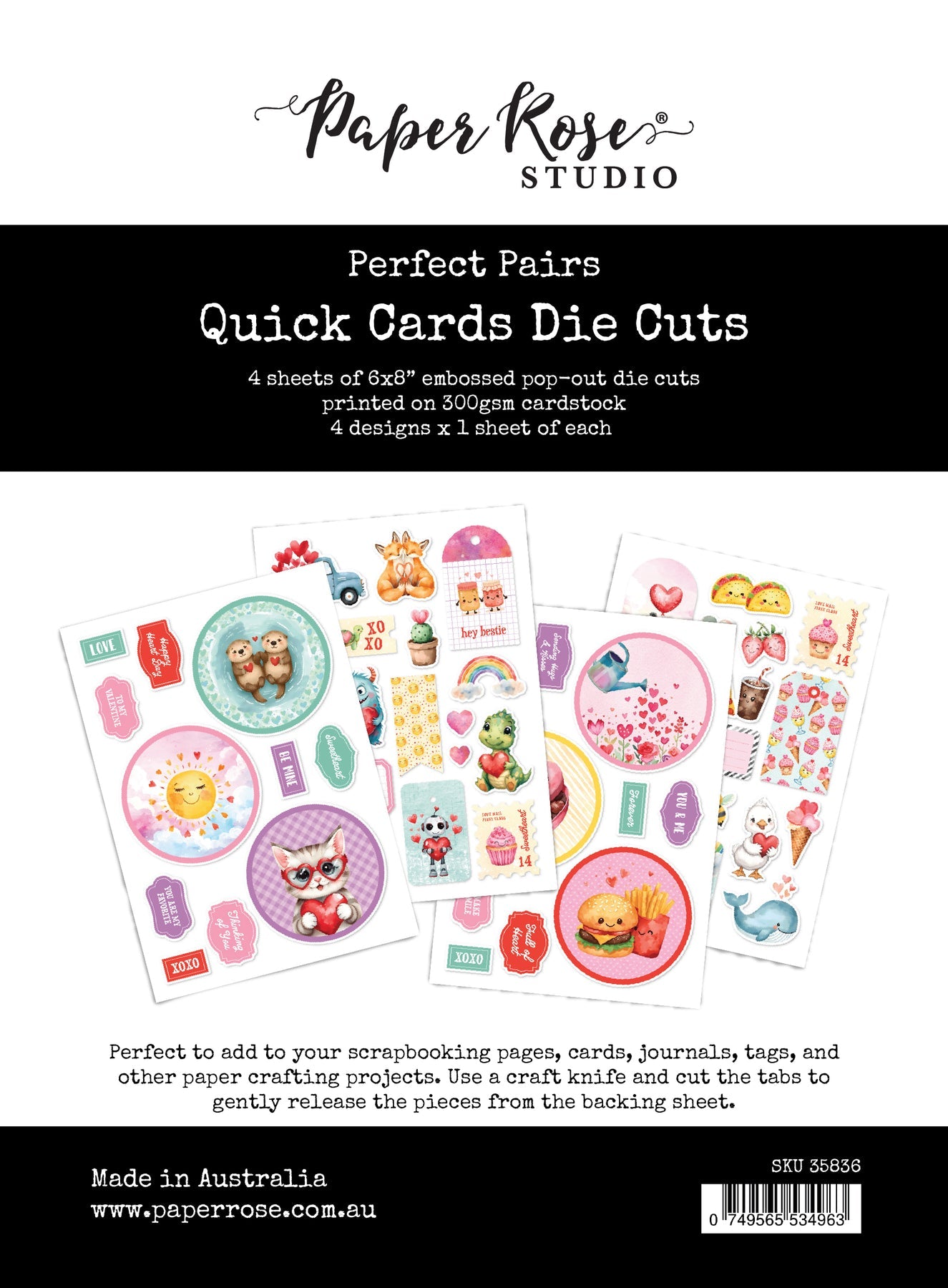 Perfect Pairs 6x8 Quick Cards Die Cuts 35836