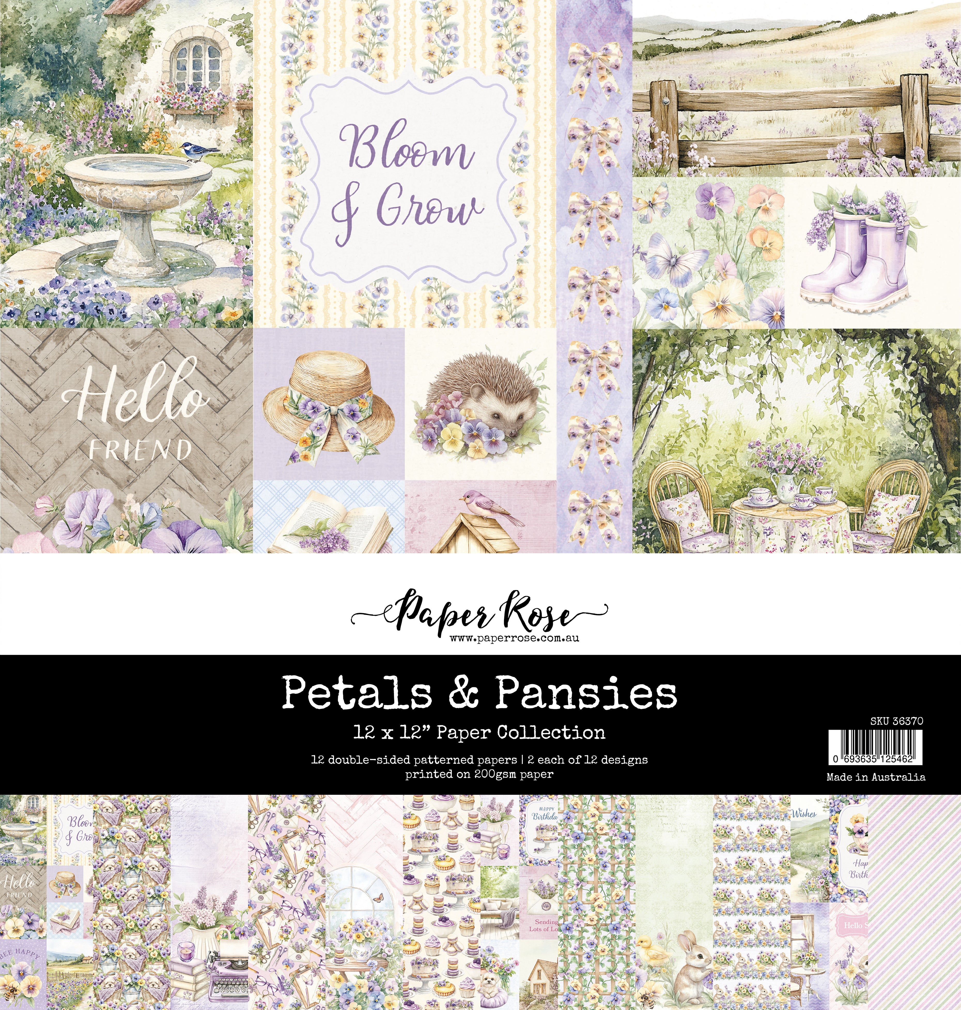 Petals & Pansies 12x12 Paper Collection 36370