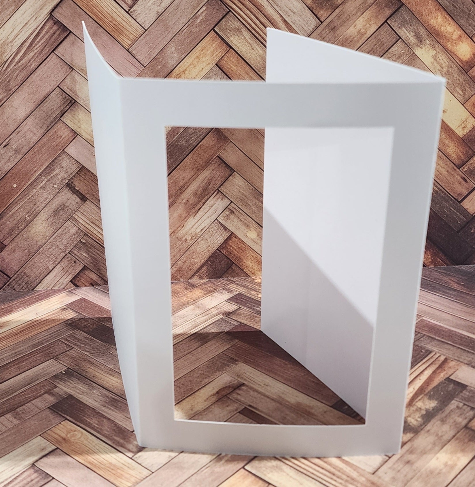 Rectangle Window Tri Fold White Card Bases - 4.25 x 5.5" - 10 pieces 34590