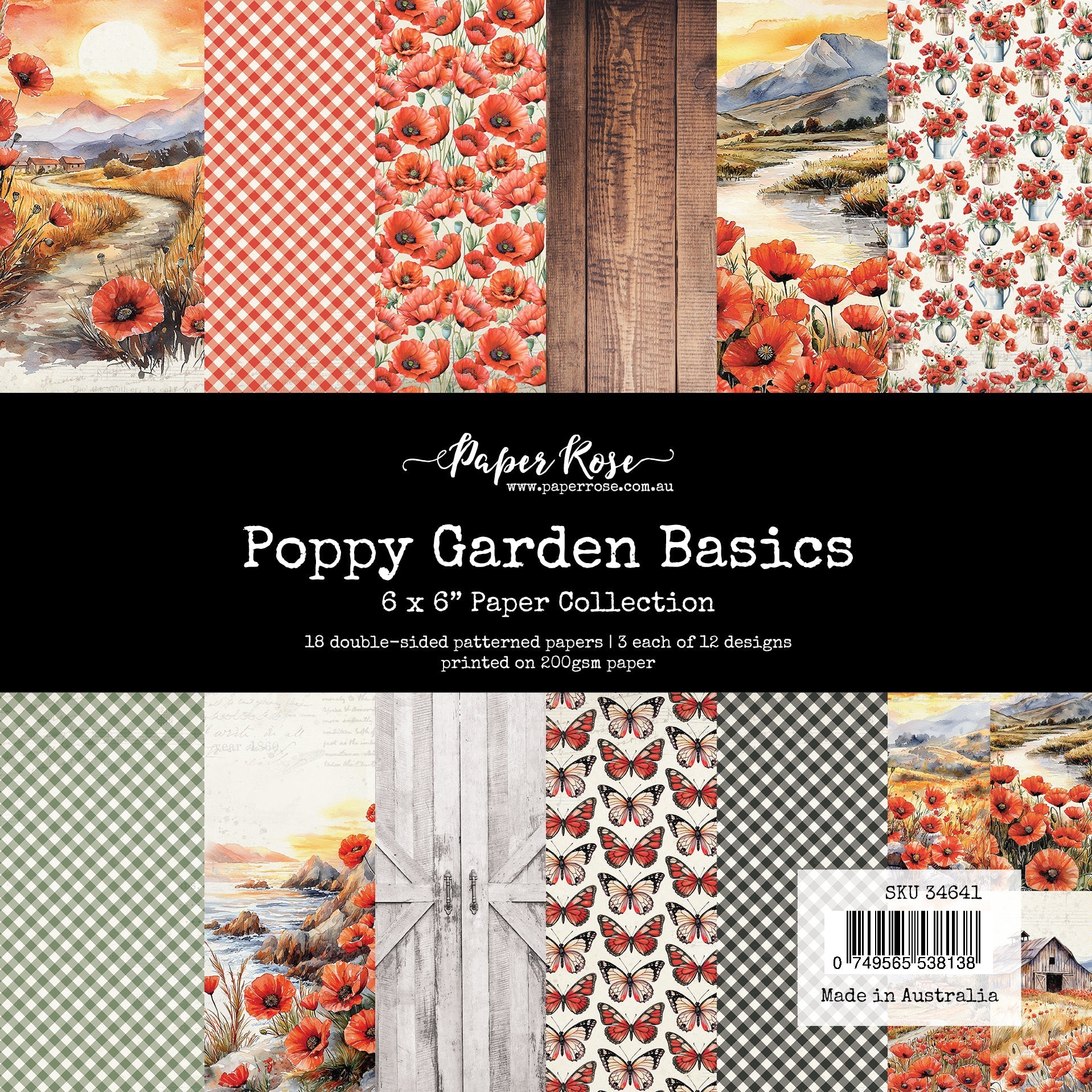 Poppy Garden Basics 6x6 Paper Collection 34641