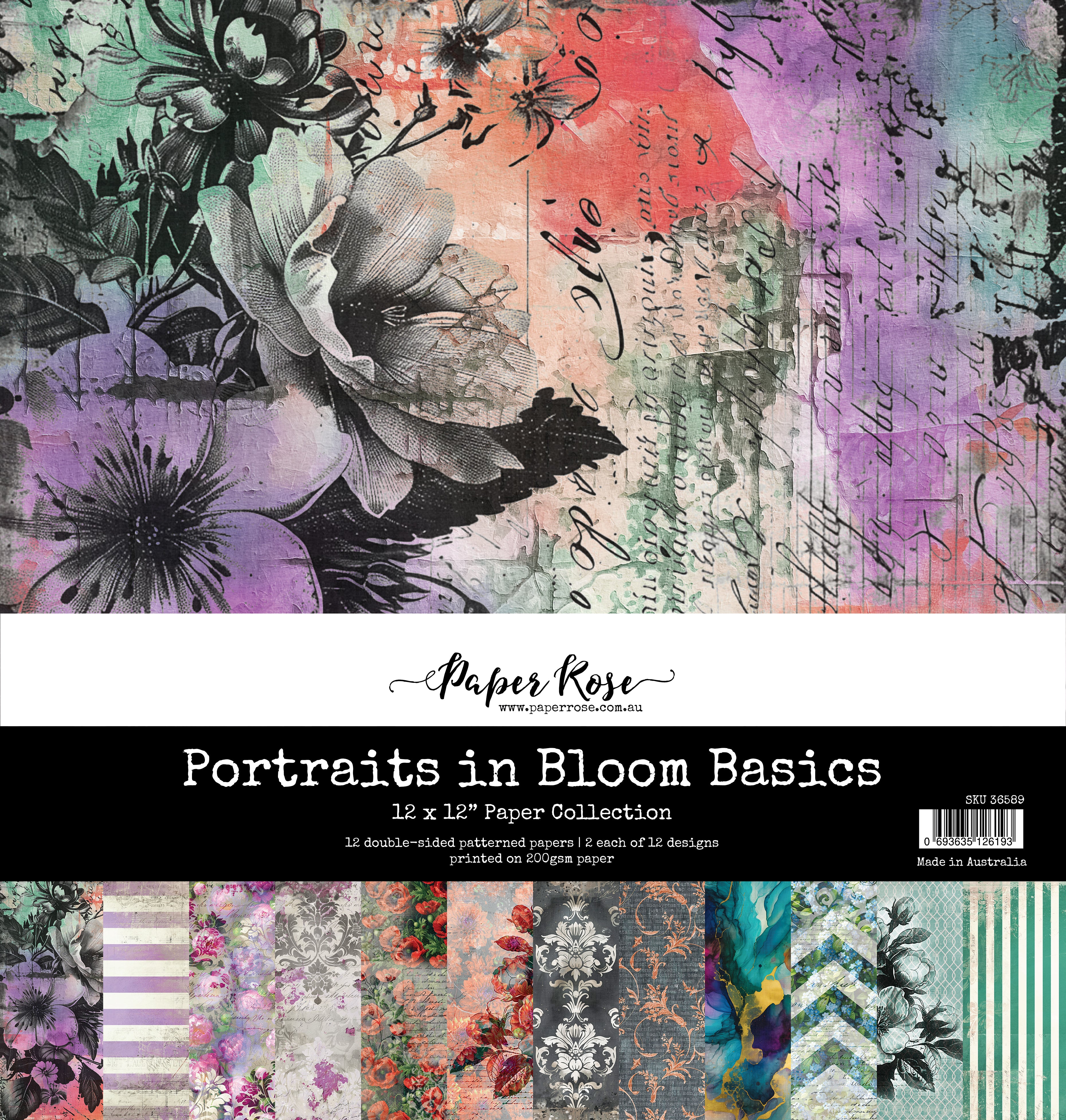 Portraits in Bloom Basics 12x12 Paper Collection 36589