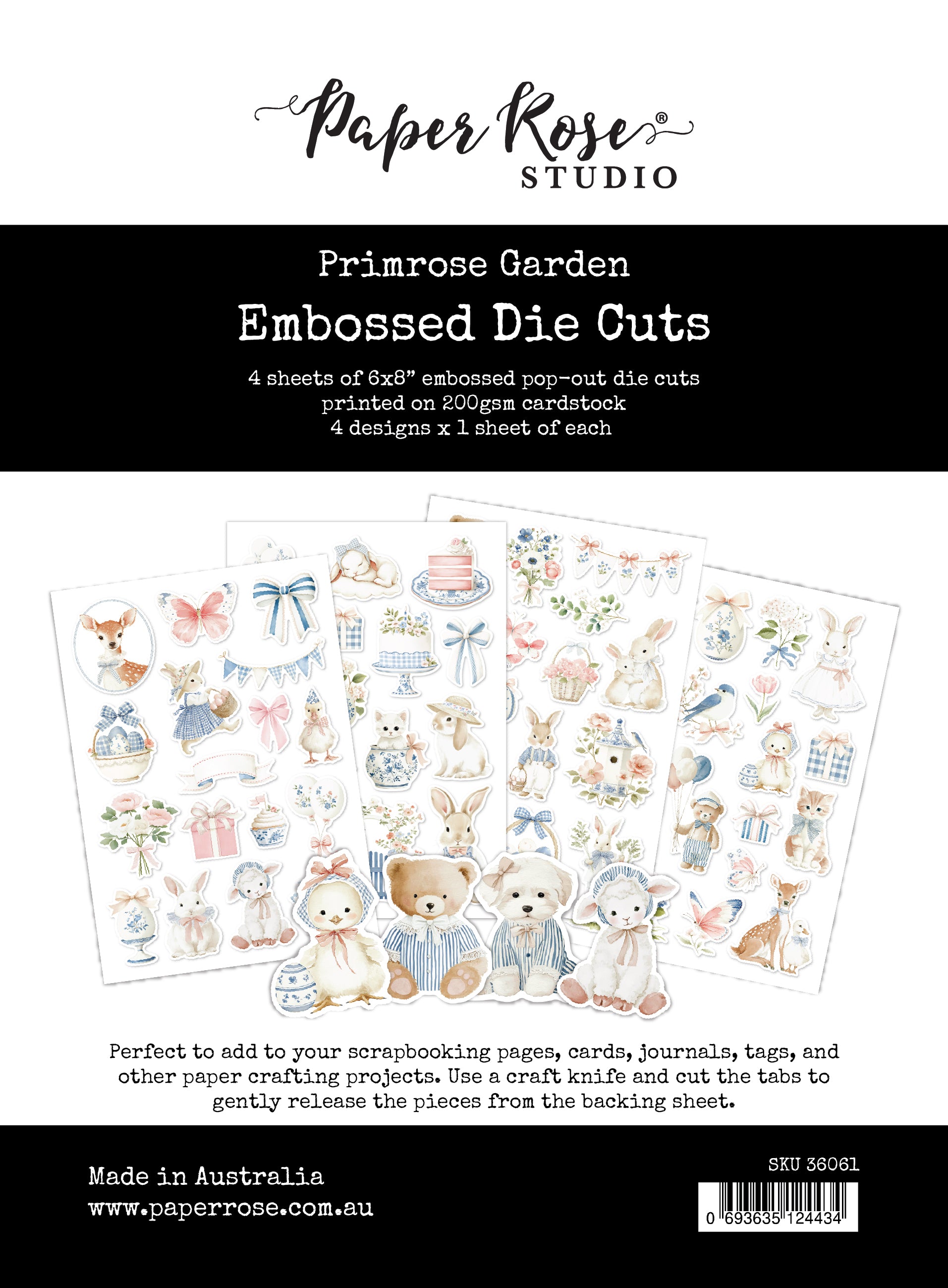 Primrose Garden Easter 6 x 8" Embossed Die Cuts 36061