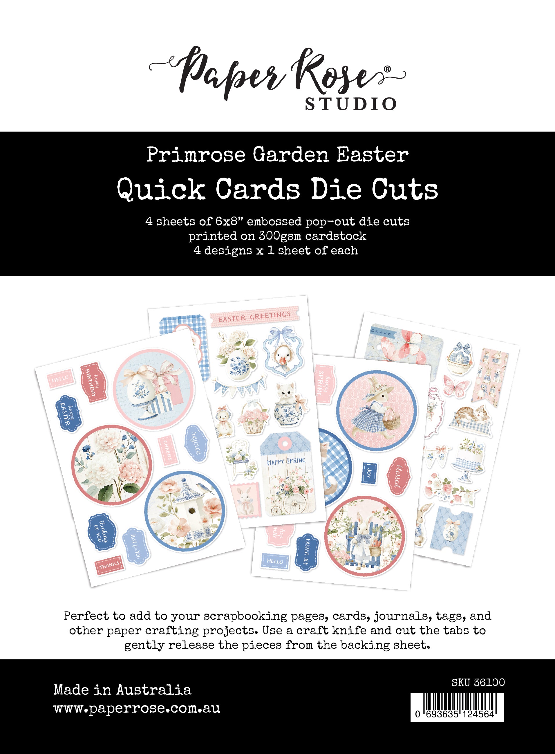 Primrose Garden Easter 6x8" Quick Cards Die Cuts 36100