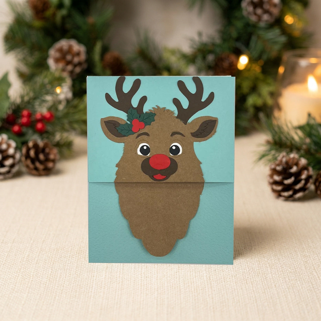 CrafTreat Card Blank - Pull Reveal Winter Friends 3 pcs