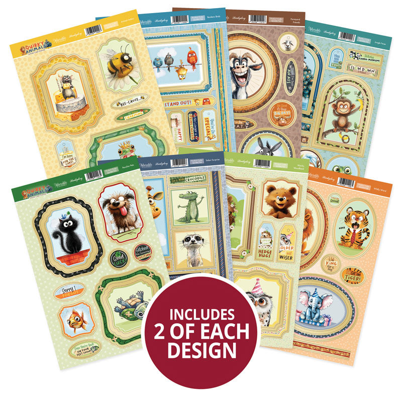Quirky Animals Card Topper Kit