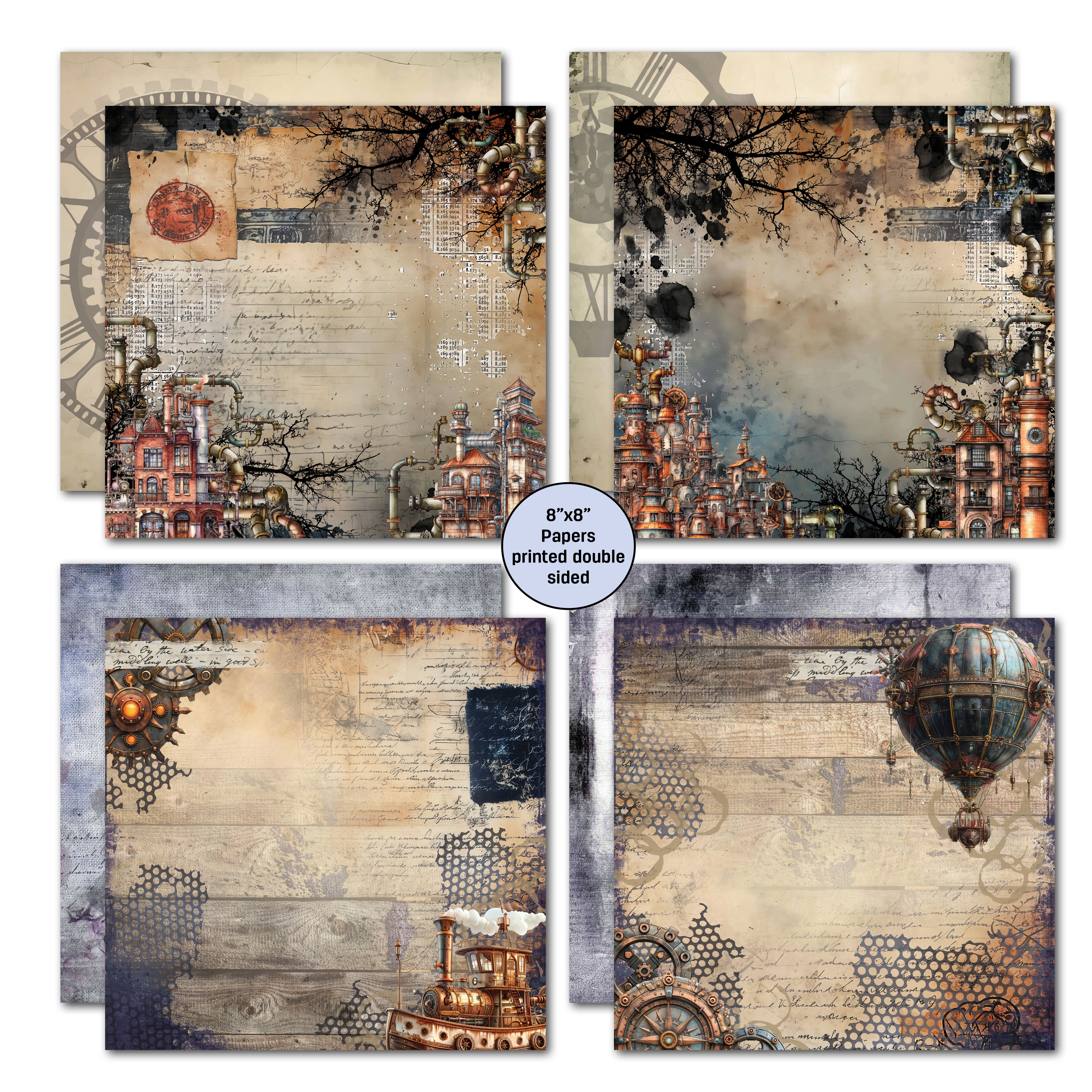 3Quarter Designs Rustic Tinkerer 8x8 Paper Pack