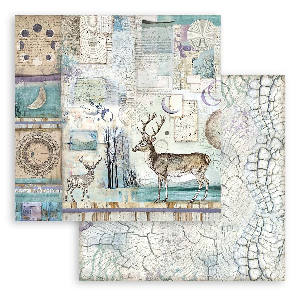 12”x12” (30.5x30.5 cm) Paper Pad 10 Double Sided Printed Sheets - Cosmos Infinity