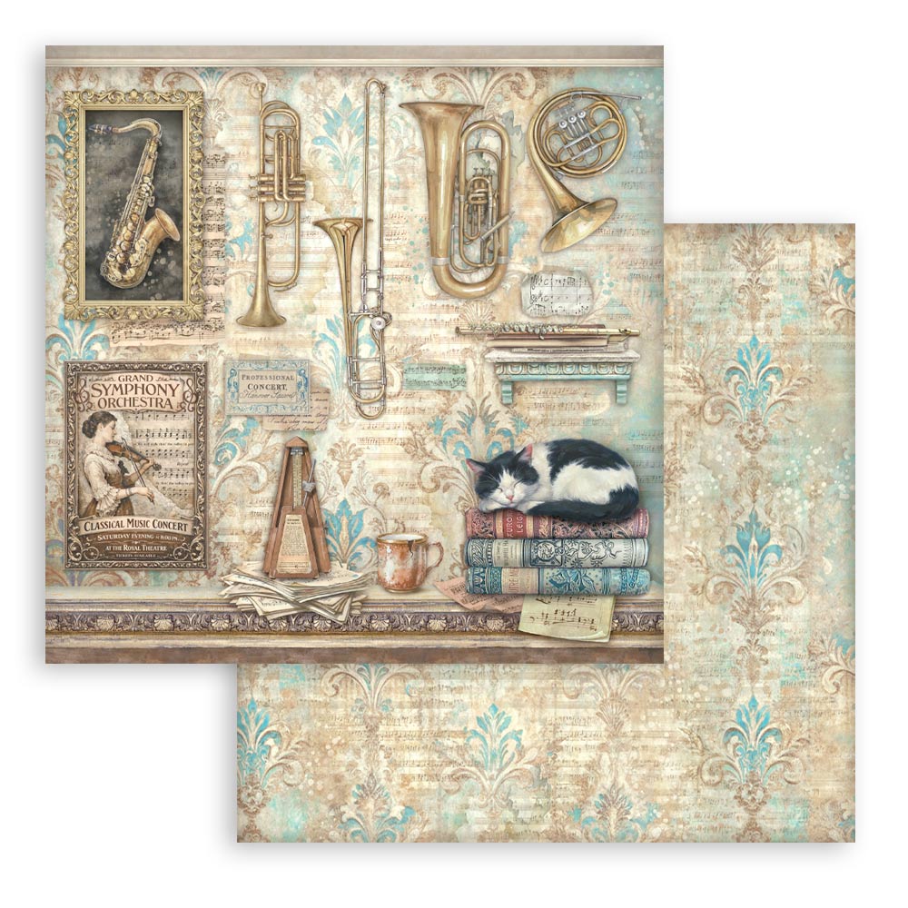 Scrapbooking Printed Pad For Art And Craft 10 Sheets cm 30.5x30.5 (12"x12") - Symphony