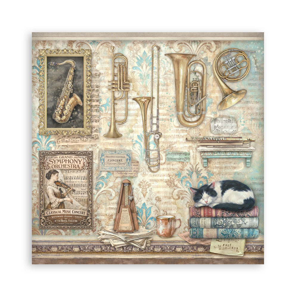 Scrapbooking Printed Pad For Art And Craft 10 Sheets cm 30.5x30.5 (12"x12") - Symphony