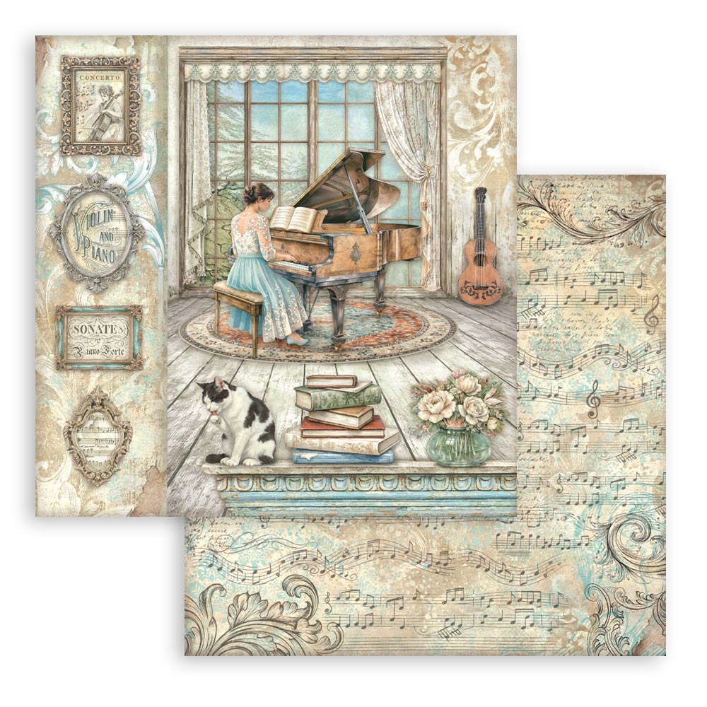 Scrapbooking Printed Pad For Art And Craft 10 Sheets cm 30.5x30.5 (12"x12") - Symphony