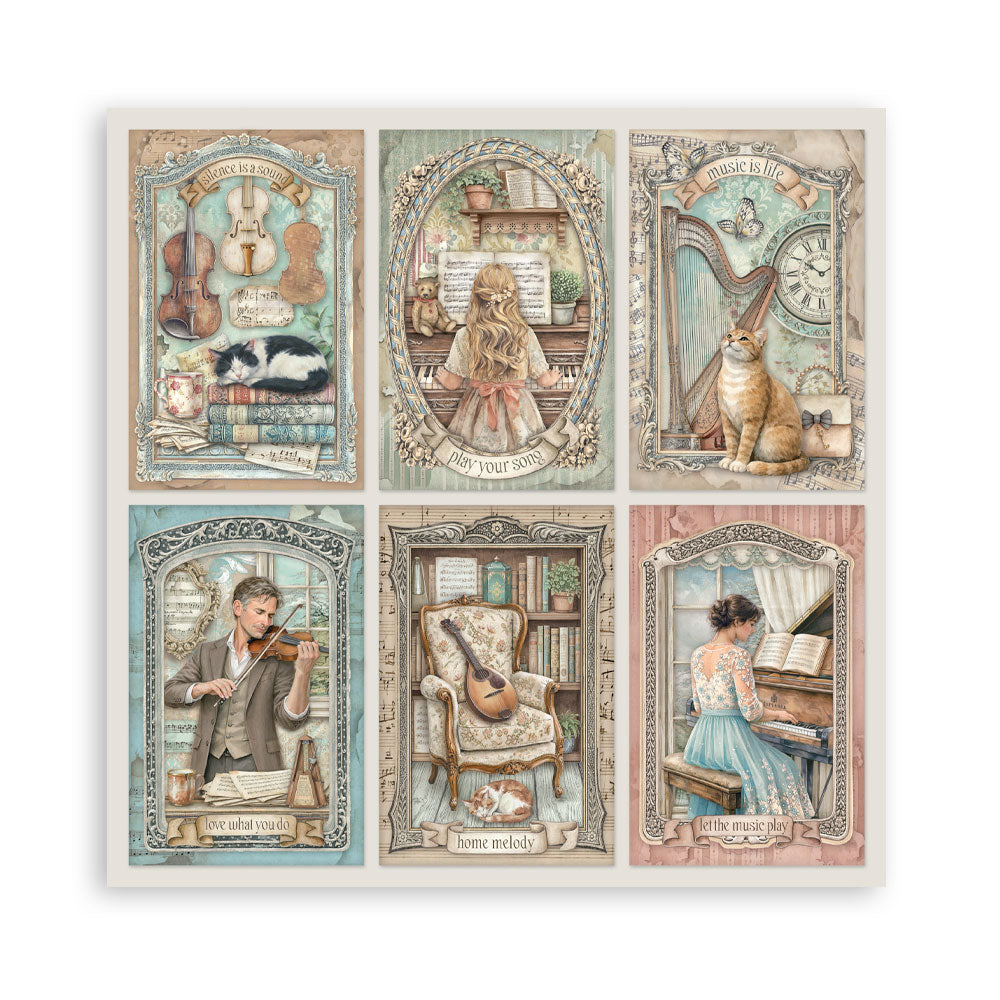 Scrapbooking Printed Pad For Art And Craft 10 Sheets cm 30.5x30.5 (12"x12") - Symphony