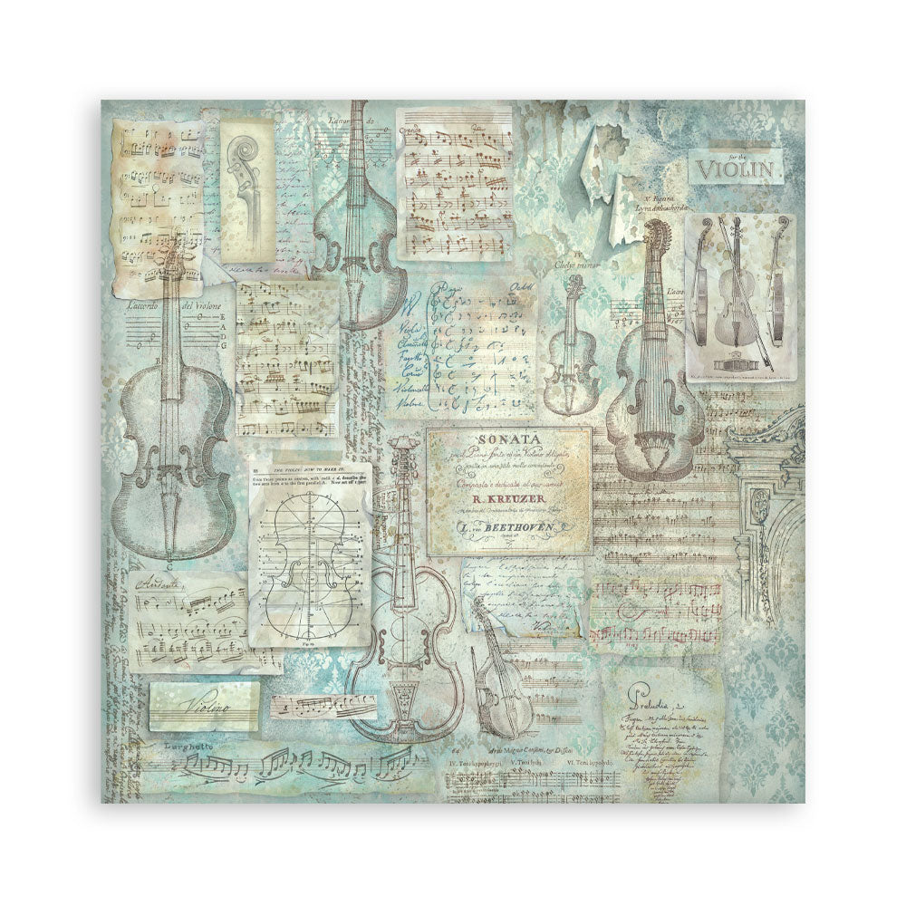 Scrapbooking Printed Pad For Art And Craft 10 Sheets cm 30.5x30.5 (12"x12") Backgrounds - Symphony