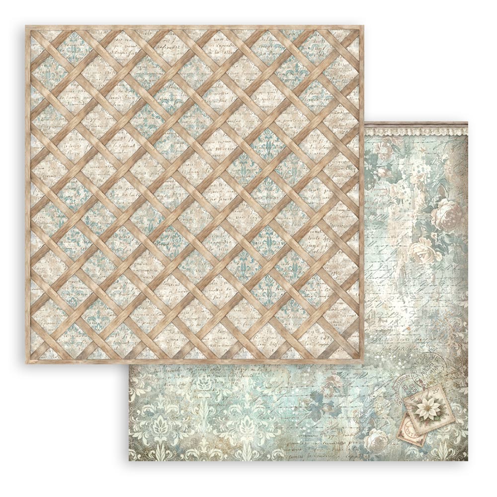 Scrapbooking Printed Pad For Art And Craft 10 Sheets cm 30.5x30.5 (12"x12") Backgrounds - White Christmas