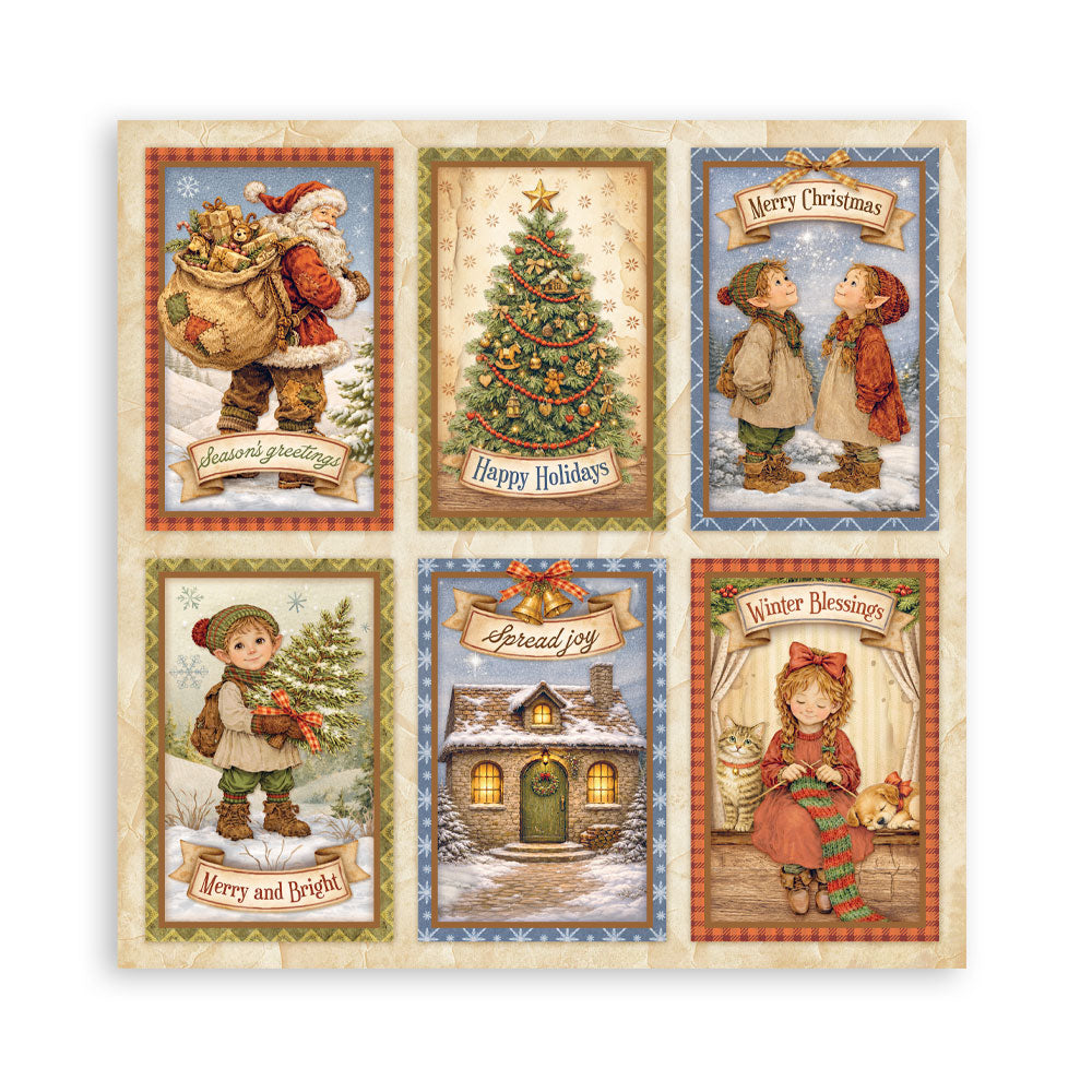 Scrapbooking Printed Pad For Art And Craft 10 Sheets cm 30.5x30.5 (12"x12") - Silent Night