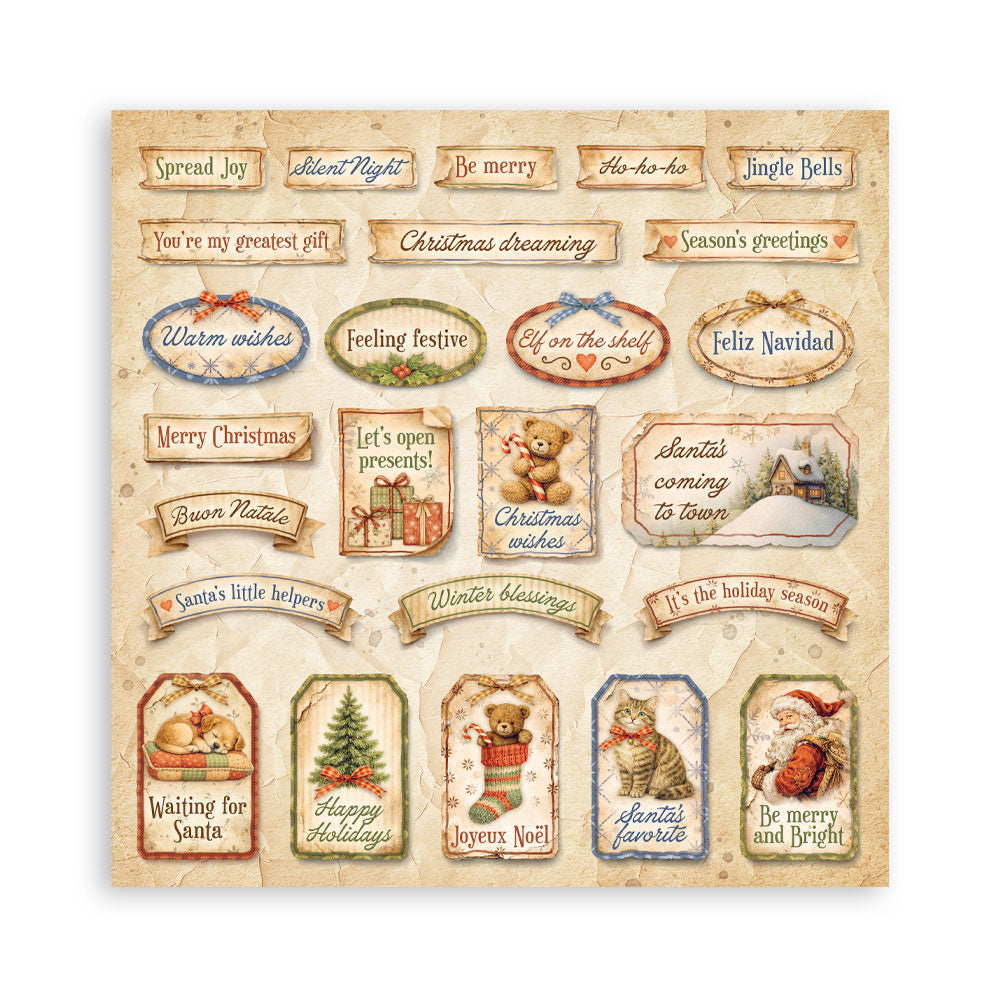 Scrapbooking Printed Pad For Art And Craft 10 Sheets cm 30.5x30.5 (12"x12") - Silent Night