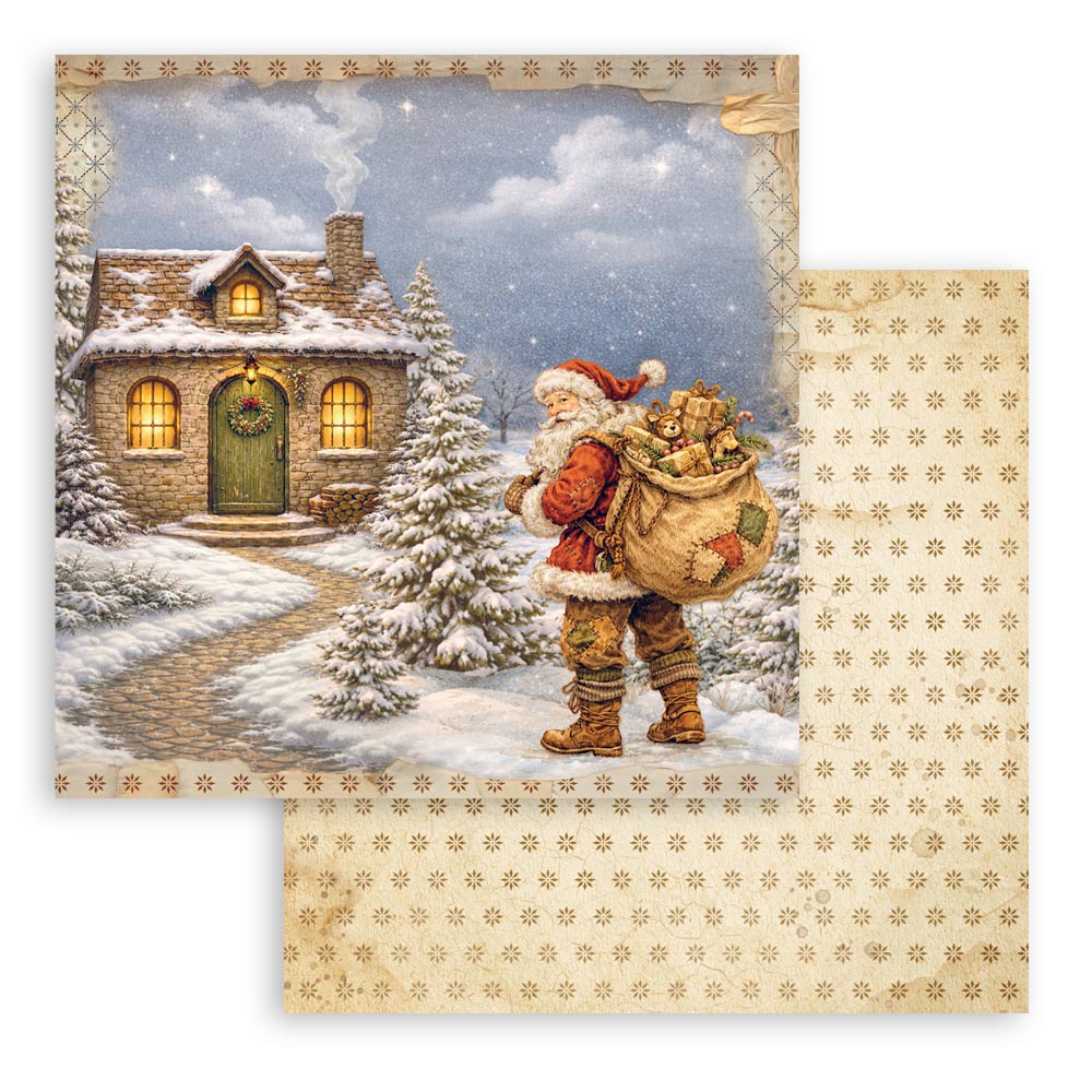 Scrapbooking Printed Pad For Art And Craft 10 Sheets cm 30.5x30.5 (12"x12") - Silent Night