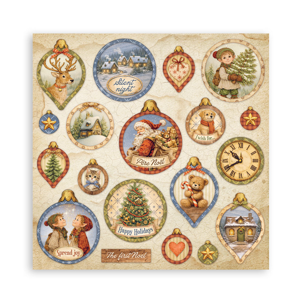 Scrapbooking Printed Pad For Art And Craft 10 Sheets cm 30.5x30.5 (12"x12") - Silent Night