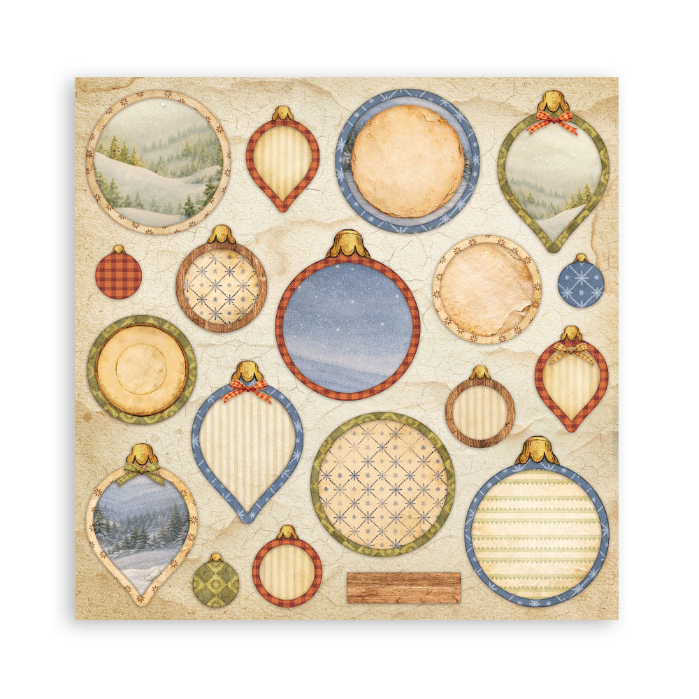 Scrapbooking Printed Pad For Art And Craft 10 Sheets cm 30.5x30.5 (12"x12") - Silent Night