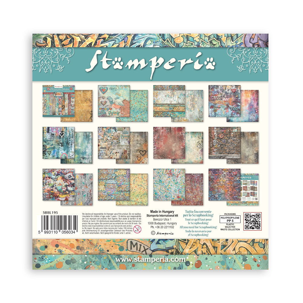 12”x12” (30.5x30.5 cm) Paper Pad 10 Double Sided Printed Backgrounds Sheets - Furry Friends 2