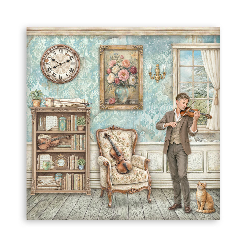 Scrapbooking Printed Pad For Art And Craft 10 Sheets cm 20.3x20.3 (8"x8") - Symphony