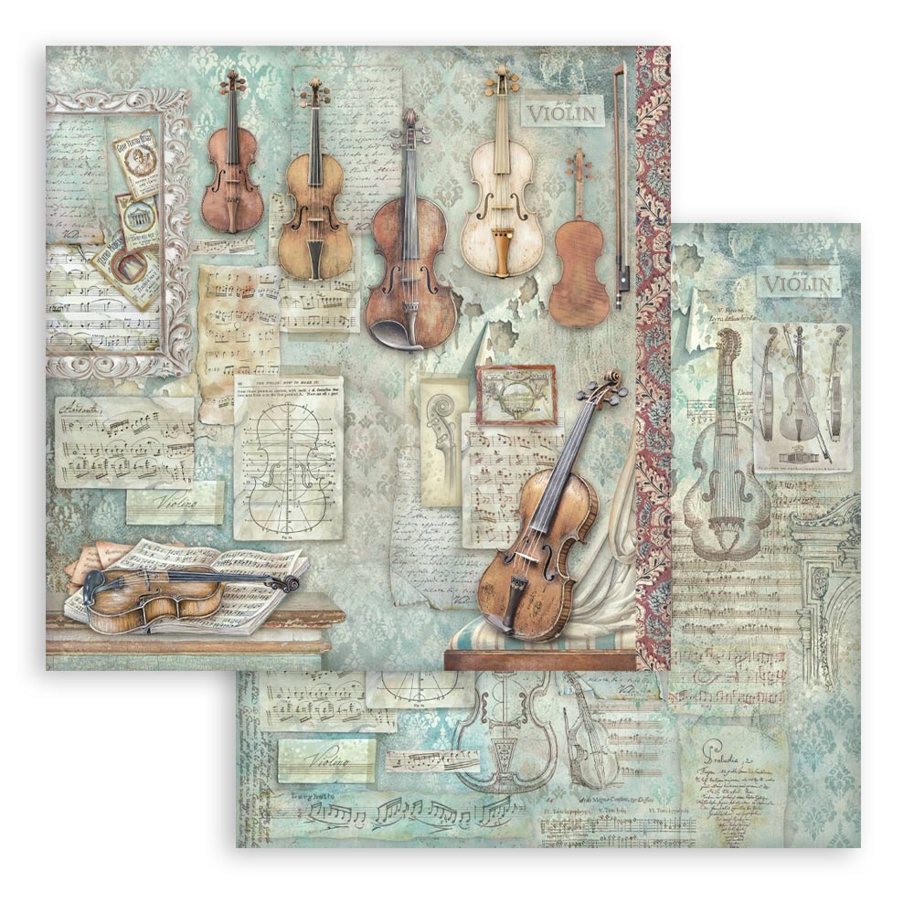 Scrapbooking Printed Pad For Art And Craft 10 Sheets cm 20.3x20.3 (8"x8") - Symphony