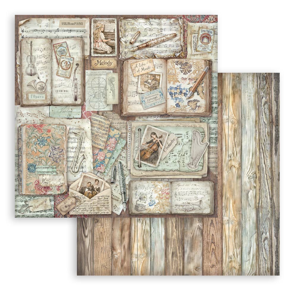 Scrapbooking Printed Pad For Art And Craft 10 Sheets cm 20.3x20.3 (8"x8") - Symphony