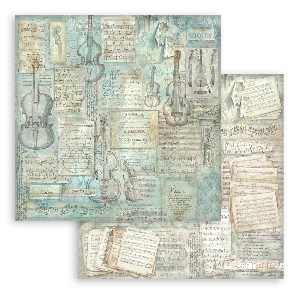Scrapbooking Printed Pad For Art And Craft 10 Sheets cm 20.3x20.3 (8"x8") Backgrounds Symphony