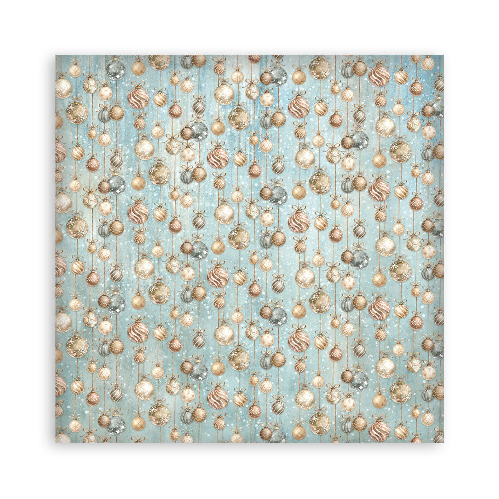 Scrapbooking Printed Pad For Art And Craft 10 Sheets cm 20.3x20.3 (8"x8") Backgrounds - White Christmas