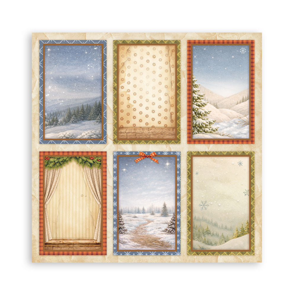 Scrapbooking Printed Pad For Art And Craft 10 Sheets cm 20.3x20.3 (8"x8") - Silent Night