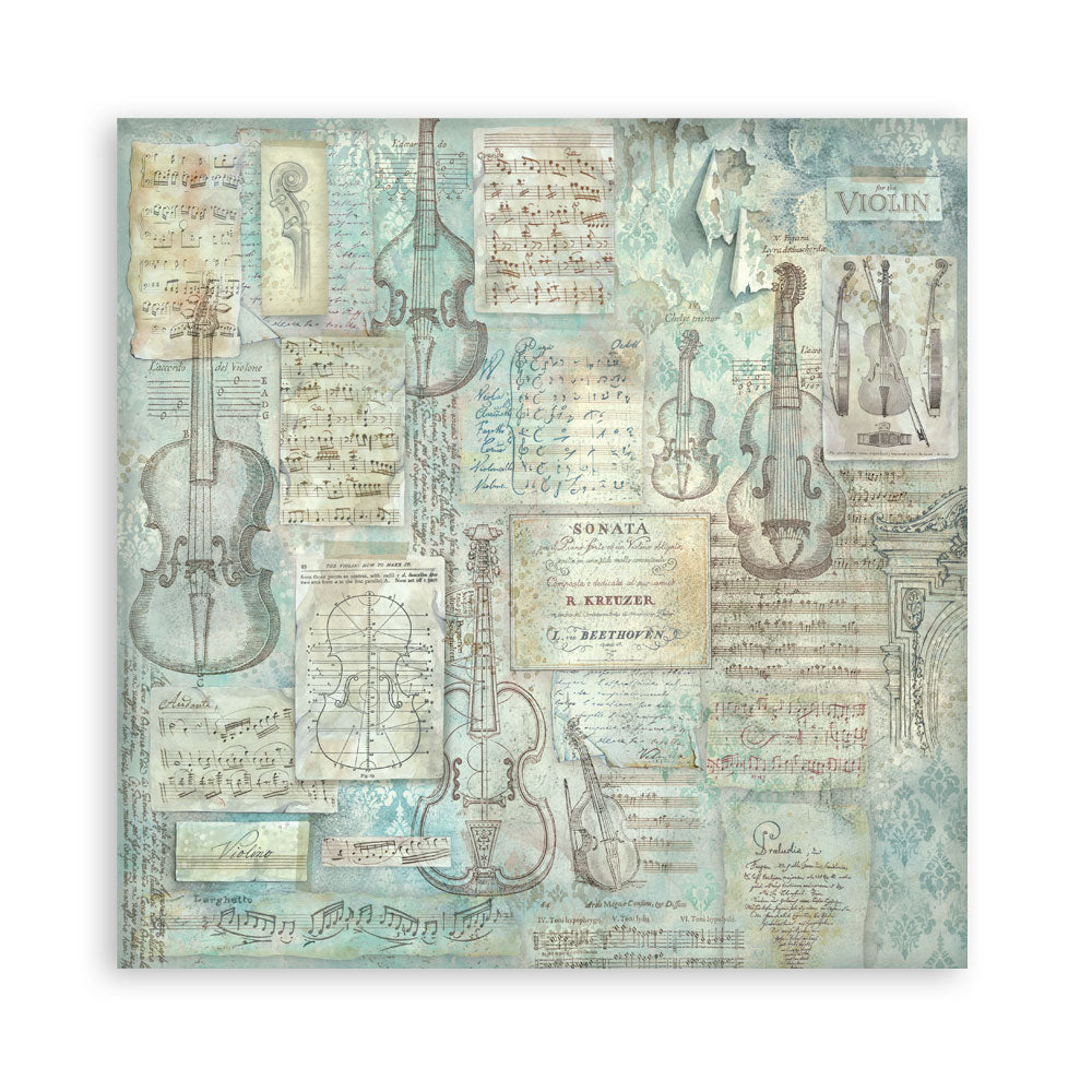 Scrapbooking Printed Pad For Art And Craft 22 Sheets cm 30.5x30.5 (12"x12") Single Face - Symphony