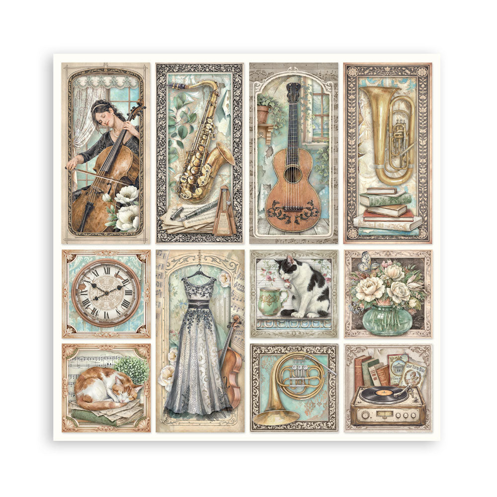 Scrapbooking Printed Pad For Art And Craft 22 Sheets cm 30.5x30.5 (12"x12") Single Face - Symphony