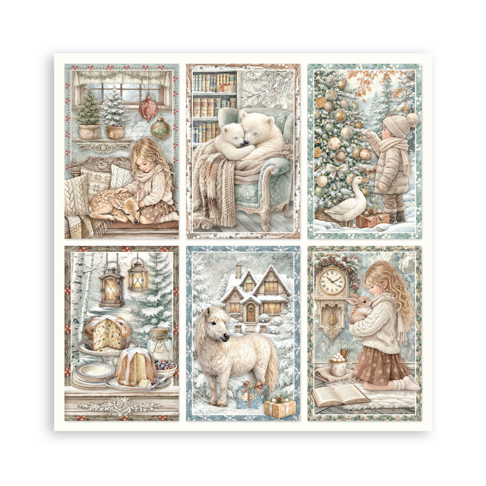 Scrapbooking Printed Pad For Art And Craft 22 Sheets cm 30.5x30.5 (12"x12") Single Face - White Christmas